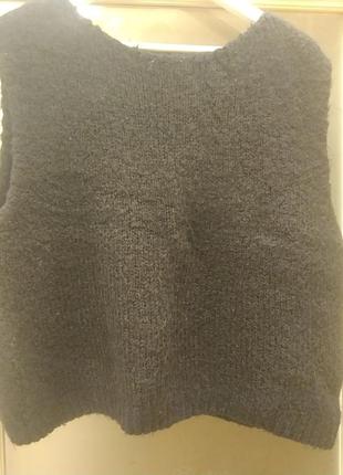 Copenhagen luxe (l/xl). чорний жилет мохер+вовна
