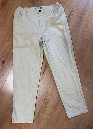 Брюки брюки мужские бежевые прямые на резинке casual style, размер м
