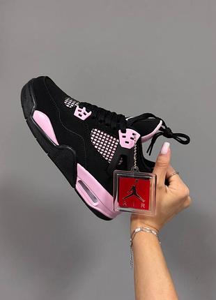Кроссовки nike air jordan 4 « black&nbsp;pink thunder&nbsp;»