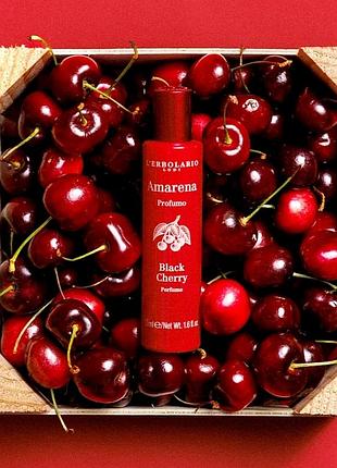 Italy, l'erbolario amarena black cherry 🍒 perfume, unisex нишевый органический парфюм премиум, 50ml
