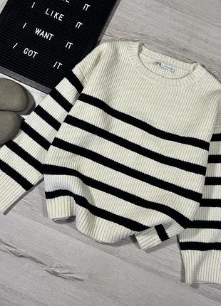 Светр в смужку zara