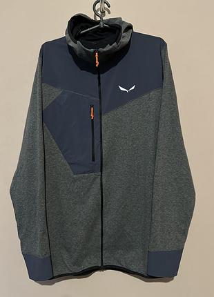 Кофта трекінгова чоловіча salewa puez 2 dry hood fz navy blazer