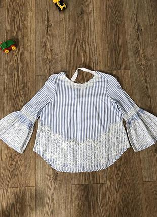 Блуза жіноча zara в смужку, розмір xs