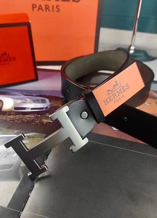 Кожаный ремень мужской hermes гермес