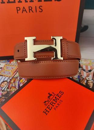 Кожаный женский ремень hermes гермес