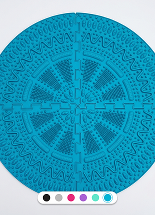 Килимок масажний ortek "колючки", 4 сектори бірюзовий 35x25 см