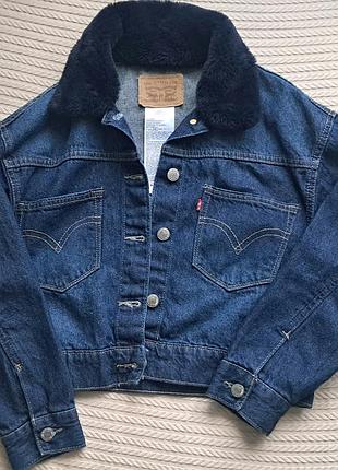 Куртка для підлітків levi's джинсова синя