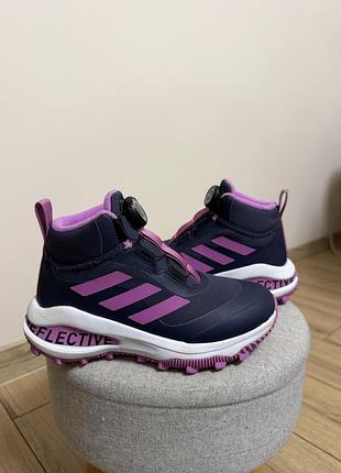Черевики дитячі adidas з boa чорно-фіолетові