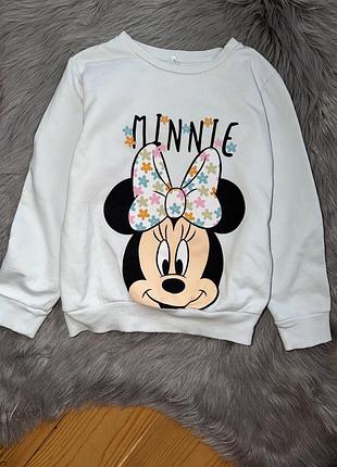 Ідеальний стильний якісний світшот з minnie на дівчинку 5/6р george