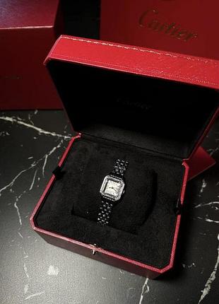 Годинник жіночий cartier сріблястий з квадратним корпусом