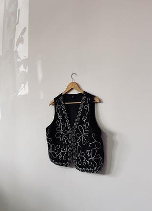Котонова жилетка з вишивкою new look🌿