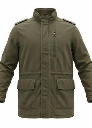 Мужская куртка tommy hilfiger (tommy jeans) field jacket хаки масло xxl оригинал.