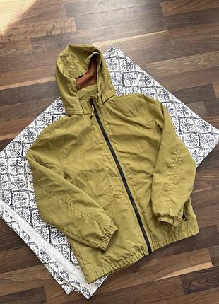 Куртка парка для хлопчика h&m парка хакі/олива демісезонна з капюшоном