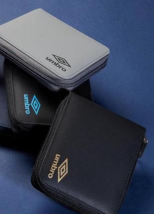 Портмоне чоловіче umbro на змійці, чорне, сіре