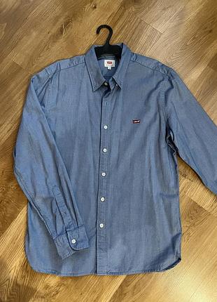 Сорочка чоловіча levi's синя розмір m 6