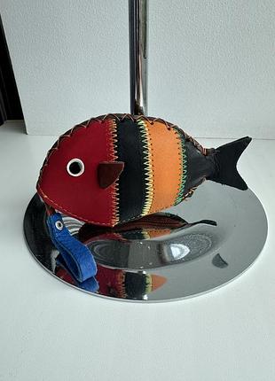Гаманець (монетниця , ключниця) patchwork fish coin purse wallet handmade