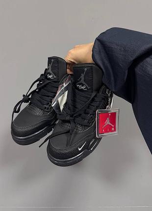 Кроссовки nike air jordan retro 4 x bike black