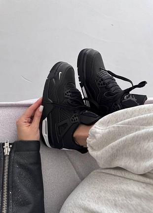 Кроссовки nike air jordan retro 4 x bike black