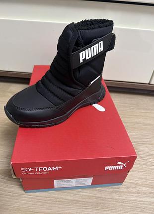 Чоботи дитячі puma nieve boot чорні водовідштовхуючі