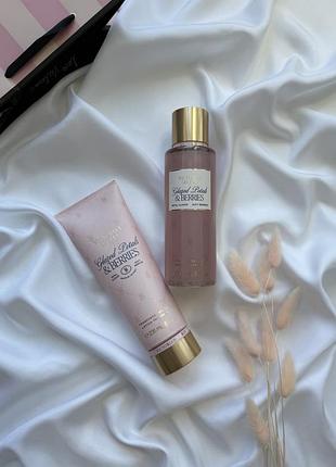 Набор городов спрей лосьон для тела victoria’s secret glazed petals &amp; berries оригинал