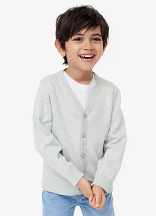 Нова кофта кардіган  h&m  хлопч. сіра 98-104, 134-140 р.