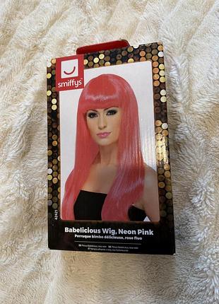 Карнавальний парик smiffys babelicious wig, neon pink