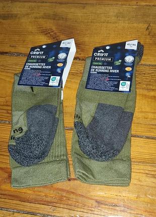 Чоловічі зимові бігові шкарпетки crivit premium chaussettes de running hiver homme сток