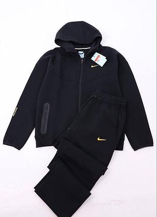 Чоловічій котоновий костюм  nike nocta  black