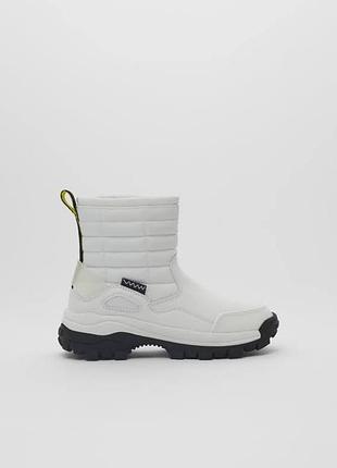 Ботинки демисезонные белые zara