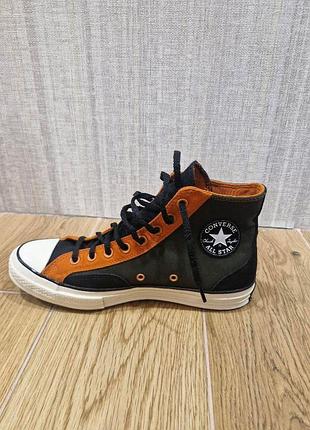 Кеди чоловічі converse високі чорно-помаранчеві