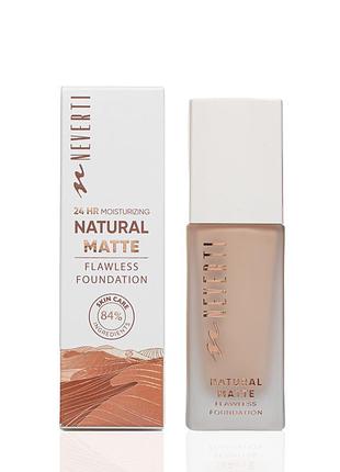 Np302 тональна основа neverti natural matte foundation (002 warm ivory)