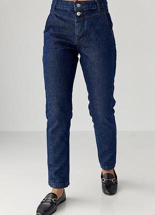 Джинсы mom fit с застежкой на пуговицах - синий цвет, 36р (есть размеры) 5147814