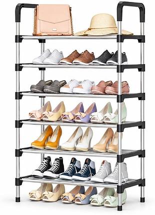 Полка для обуви kar197 new shoe rack • напольный стеллаж для обуви kar197 new shoe rack на 6 ярусов 56 × 28 × 113 см для прихожей
