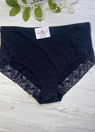 Трусики женские из хлопка декорированы кружевом размер 3xl арт.0005🎀