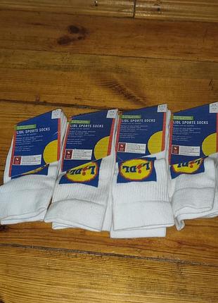 Белые спортивные унисекс носки lidl сток