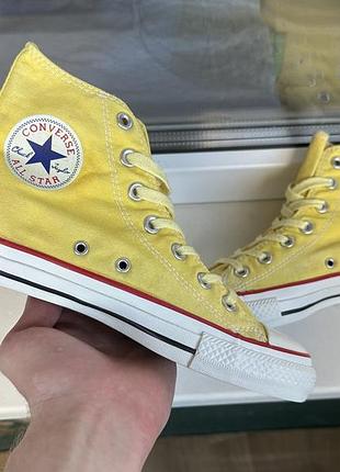 Кеди унісекс converse chuck taylor vintage жовті, розмір 38-38.5, довжина устілки 24.5 см, текстиль