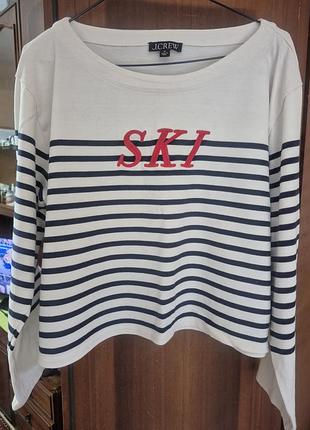 Світшот жіночий j.crew укорочений в смужку