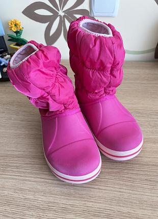 Чоботи для дівчинки crocs c12 рожеві