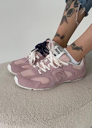 Nb x miu-miu 530 pink blue laces