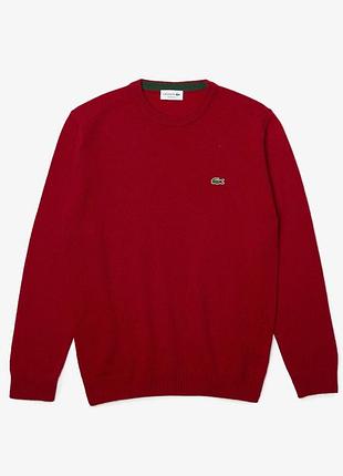 Оригінальний вовняний светр lacoste men's crew neck wool sweater