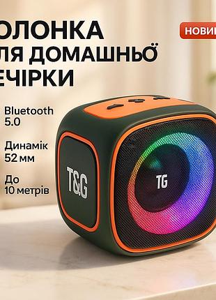 Портативная колонка bluetooth с aux входом, блютуз колонка светодиодная портивная bluetooth tg-67