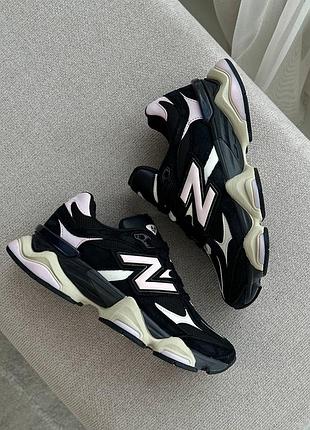 9060 black suede pink