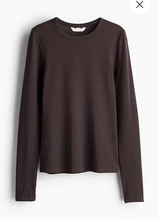 H&m, лонгслів в мікрорубчик, р.s