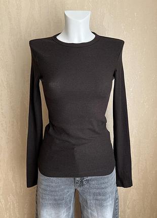 H&m, лонгслів в мікрорубчик, р.s 3