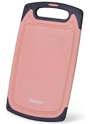 Ku доска разделочная fissman universal fit pink 25х15см пластиковая кухонная поверхность для нарезки о uni2l_k