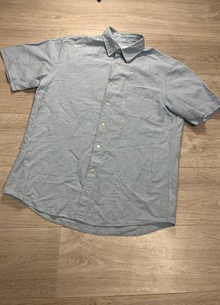 Мужская тенниска рубашка uniqlo лен