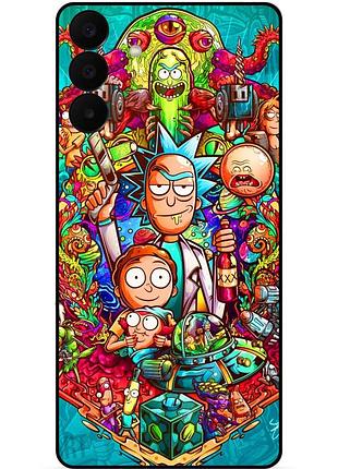 Силіконовий чохол бампер для samsung a27 з малюнком rick and morty рік і морті