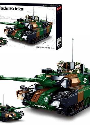 Конструктор для мальчика "танк леопард военная техника" 766 деталей sluban m38-b0839