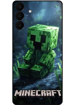 Силіконовий чохол бампер для samsung a27 стів minecraft кріпер майнкрафт