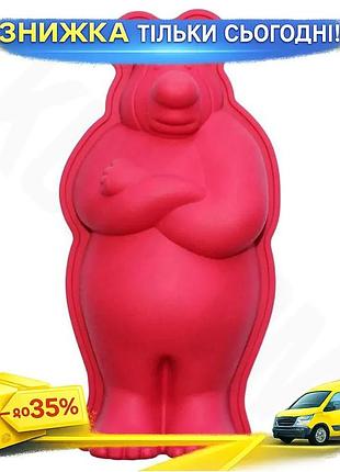 Ku силіконова форма для universal fit випічки ведмідь hauser 26х14 см для тортів та десертів випікати uni2l_k